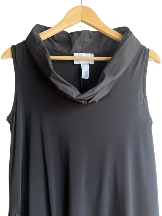 Joseph Ribkoff Black Sleeveless Mock Neck Tunic Top Pocket Size 10 - Picture 6 of 15